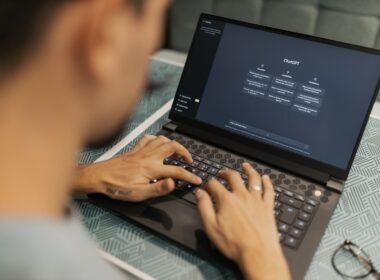 Man using ChatGPT on his computer
