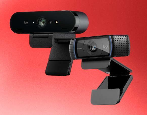 Logitech Brio webcam and C920 webcam