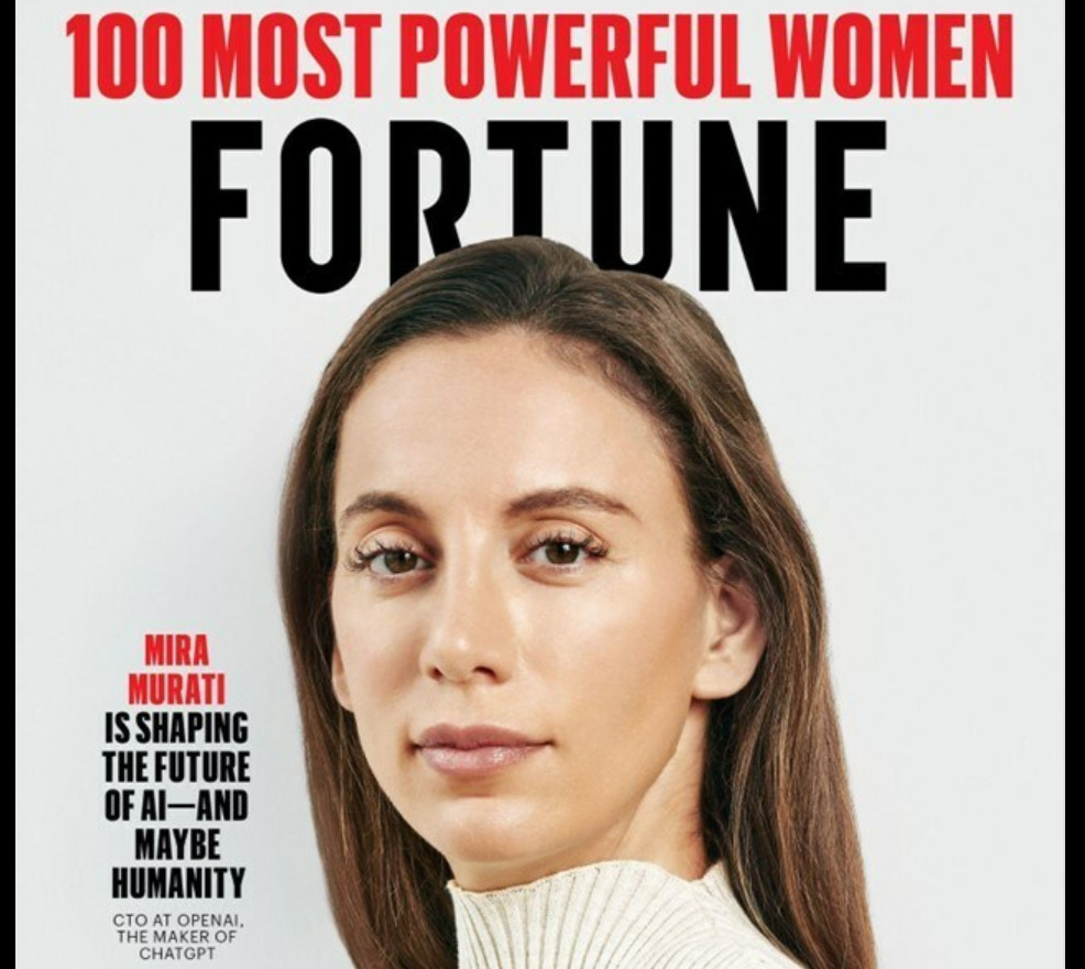 Cover of Fortune's 100 Most Powerful Women issue belongs to OpenAI's Murati